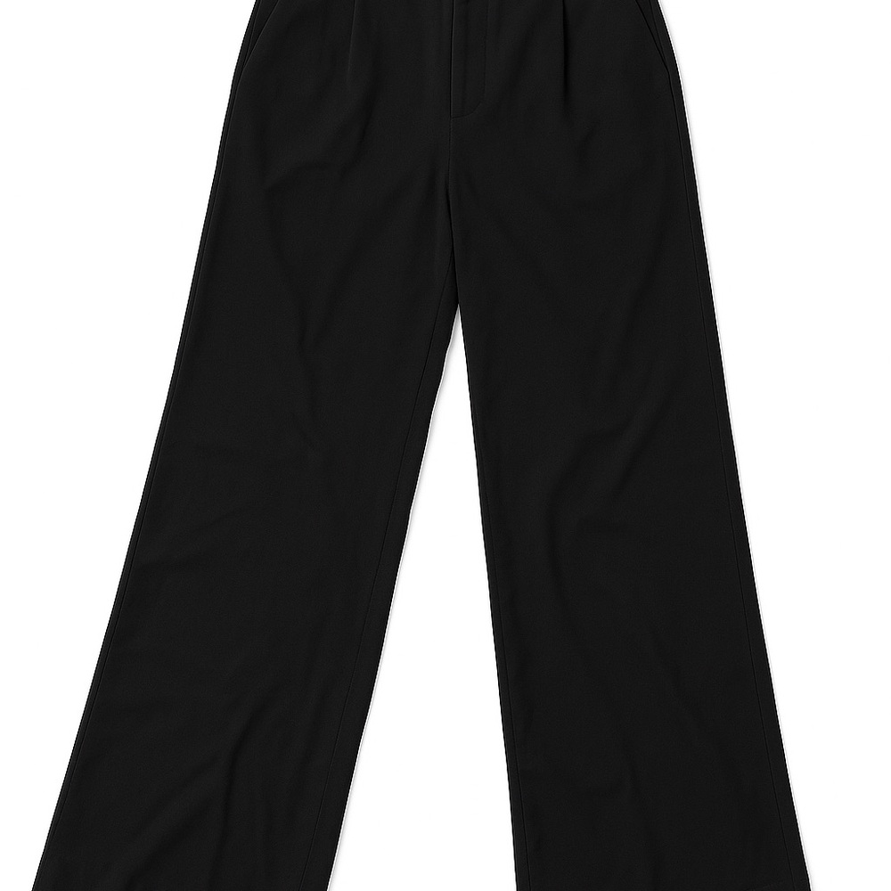 American Eagle Outfitters Black Wide-Leg Trousers